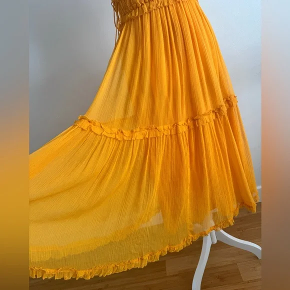 Zimmermann Mae Ruffled Tiered Silk Crepon Midi Dress - Picture 5 of 12